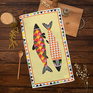 Полотенце кухонное Доляна Fish 35х60см 100%хл 160г/м2 4136470 000000000001200817