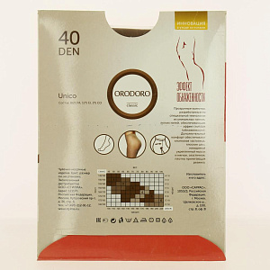 Колготки ORODORO (Unico) 40 den, цвет легкий загар, р-р  4 000000000001141218