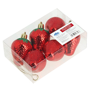 Набор декоративных украшений ЯгодкаПосуда Центр, 6 см, 6 шт. 000000000001161794