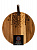Доска сервировочная 26см DE'NASTIA круглая с узором коричневый дерево акация 000000000001209749