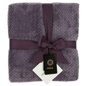 Плед DE'NASTIA Елочка 200х220 100%полиэстер фиолетовый T040159 000000000001200628