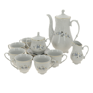 Сервиз кофейный 15 предметов CMIELOW 9706 blue фарфор 000000000001172712