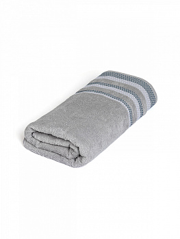Полотенце махровое LUCKY Бордюр точки 450gsm 70x140 100% хлопок, темно-серый D100405 000000000001227653