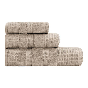 Полотенце 40x70см DE'NASTIA КРАФТ бежевый хлопок 100% 000000000001219500