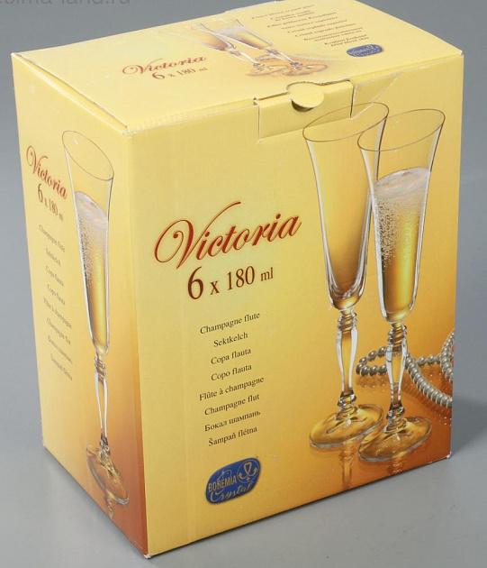 Набор фужеров для шампанского Виктория Bohemia, 180мл, 6 шт. 000000000001006548