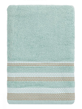 Набор махровых полотенец 2 шт 70x140см LUCKY голубой/молочный хлопок 100% 000000000001216094