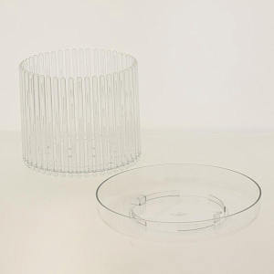 Цветочный горшок ТЕХОСНАСТКА Корона для орхидей с поддоном Прозрачный пластик 000000000001182977