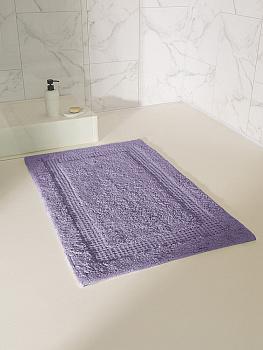 Коврик для ванной 60x100см DE'NASTIA Вафля лаванда хлопок 000000000001220601