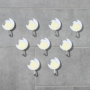 Набор крючков 9шт Зайчик на липучке микс пластик 000000000001211454