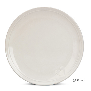 Набор столовой посуды 12 предметов с сердцем керамика 000000000001221520