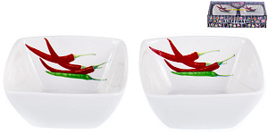 Набор салатников 2шт 10см фарфор Перец подарочная упаковка Party Time GUTERWAHL 102-01019 000000000001197785