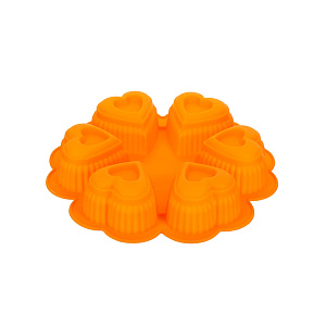 Форма для выпечки Сердце Marmiton, оранжевый, силикон 000000000001125387