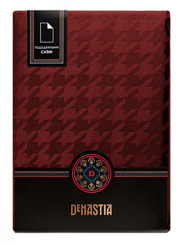 Пододеяльник 145x210см DE'NASTIA гусиная лапка бордовый жаккард сатин хлопок 100% 000000000001217229