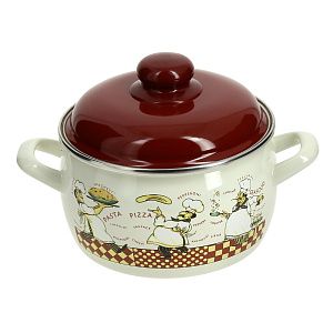 Набор посуды для приготовления 6 предметов Повара (кастрюли: 2,2л+4л+5,3л) металлическая крышка 000000000001006453