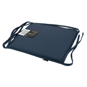 Универсальная подушка на стул DeNASTIA 33x33x2,5см молочный/синий,100%полиэстер P111197 000000000001202706