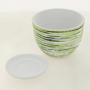 Горшок для цветов декоративный керамический Техно зеленое яблоко №3 2 л ГК 31 000000000001202937