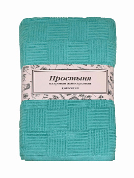 Простыня 200x220см LUCKY махровая жаккардовая голубой хлопок 100% 000000000001185665