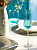 Фужер для шампанского 173мл LUCKY голубой с золотой каймой стекло 000000000001210476