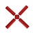Термостойкая подставка складная Marmiton, красный, 21.6х21.6х1 см 000000000001125434