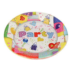 Набор одноразовых тарелок Пати Микс Pap Star, 23 см, 10 шт. 000000000001142470
