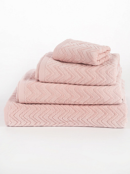 Полотенце махровое 100х150см LUCKY Зигзаг персик хлопок-100% 000000000001214740