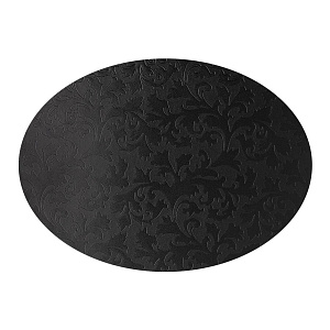 Салфетка сервировочная 45х32см LUCKY овал черный искусственная кожа ПВХ 000000000001214125
