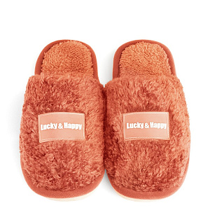 Туфли домашние-тапки р.40-41 LUCKY оранжевый шерпа полиэстер 000000000001214557