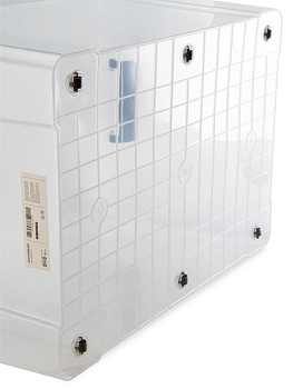 Контейнер для хранения 155л с крышкой прозрачный полипропилен 000000000001227855