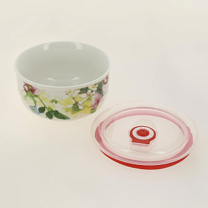 Набор салатников 2шт 280мл/540мл BALSFORD Весна пластиковая крышка подарочная упаковка фарфор 000000000001205659