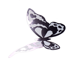 Зеркальные стикеры Роза с бабочками Room Decoration 000000000001127353