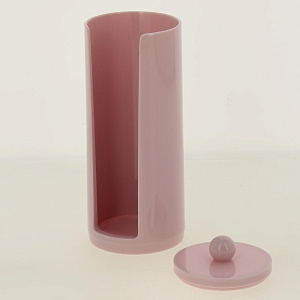 Баночка косметическая для ватных дисков LOTUS с крышкой, розовый, пластикSWP-0930RS 000000000001192307