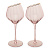 Набор бокалов для красного вина 2шт 600мл LUCKY La rose розовый с золотом стекло 000000000001217416