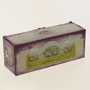 Набор для специй 2шт ELRINGTON СЛИВА (солонка/перечница) деревянная подставка 000000000001185041