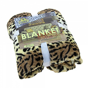 Плед меховой DE'NASTIA Леопард 150х200см в ассортименте 100%Полиэстер T740007 000000000001031777