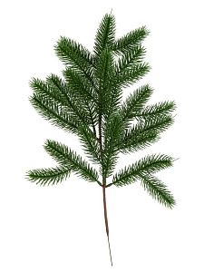 Ветка 45см ель для декора средняя зеленый 000000000001228777