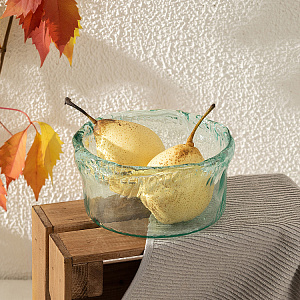 Ваза-конфетница 16x16x8см DE'NASTIA Ice Египет круг прозрачный стекло 000000000001225002