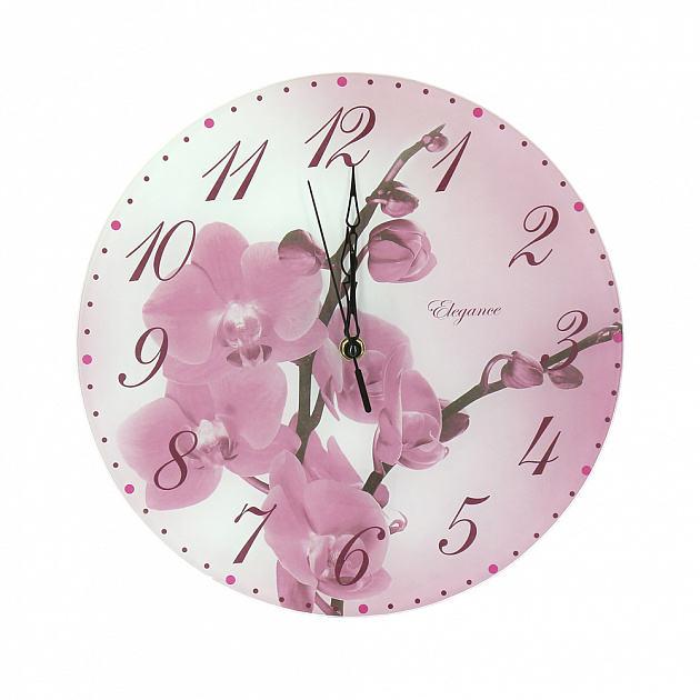 Настенные часы Орхидея Вега, стекло 000000000001135937