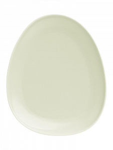 Тарелка обеденная 24x19x2,5см DE'NASTIA Оливки-однотон плоская оливковый фарфор 000000000001217754