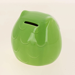 Декоративная копилка Совушка зеленая из керамики / 10х8см арт.76556 000000000001163781