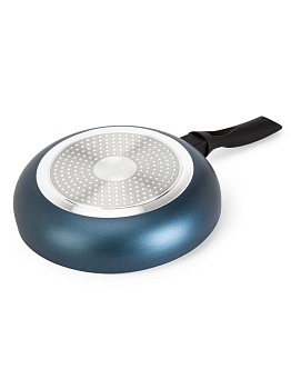 Набор посуды для приготовление 3 предмета (сковорода 24см/ковш 16см/крышка 24см) синий алюминий 000000000001229789