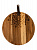 Доска сервировочная 26см DE'NASTIA круглая с узором коричневый дерево акация 000000000001209749