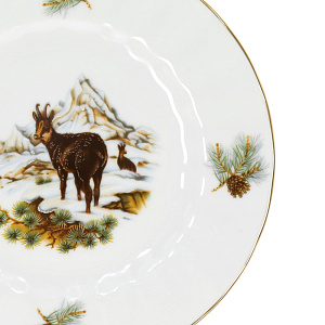 Десертная тарелка Охота Porcelaine Czech Gold Hand s.r.o., 19 см 000000000001136128
