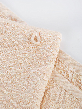 Полотенце махровое 30х60см СОФТИ Ромб светло-бежевый хлопок 100% 000000000001214682