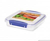 Контейнер для сэндвичей 0,45л квадратный KLIP IT SISTEMA.Можно использовать в микроволновой печи без крышки.1645 000000000001197078