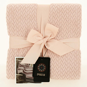 Плед DE'NASTIA Елочка 150х200 100%полиэстер розовый T040156 000000000001200625