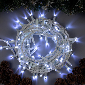 Гирлянда-Нить 10м 100LED LUAZON LIGHTING IP65 100LED 220В УМС белая нить свечение белое 000000000001207996