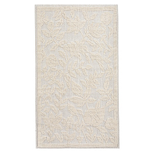 Коврик универсальный 60x100см DE'NASTIA цветы/листья молочный хлопок 100% 000000000001219478