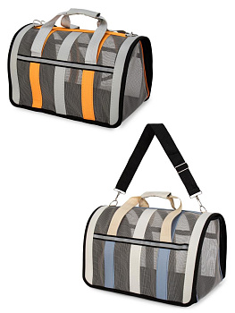 Pet carrier, 41*27*25cm, Oxford cloth, Оранжевый и голубой 000000000001231151