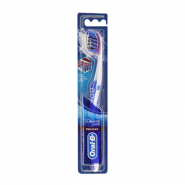 Зубная щетка 3D White Luxe Pro-Flex Oral_B P&G, средняя 000000000001143570