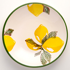 Тарелка суповая 19,5см CERA TALE Лимоны глазурованная керамика 000000000001206490